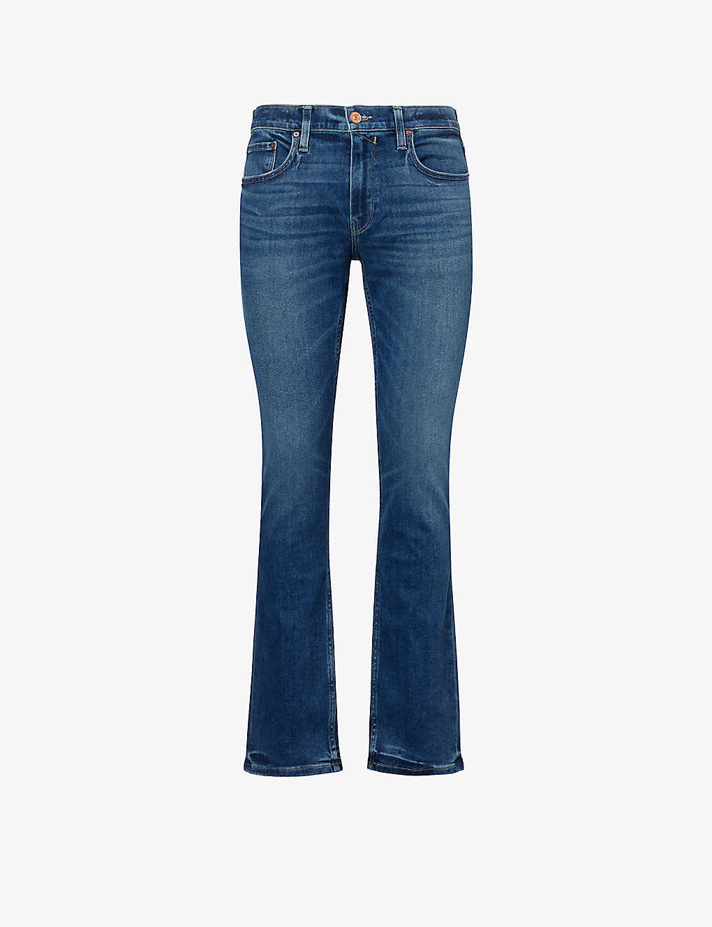 Paige Mens Parks Federal Slim-fit Straight-leg Stretch Denim-blend Jeans In Blue