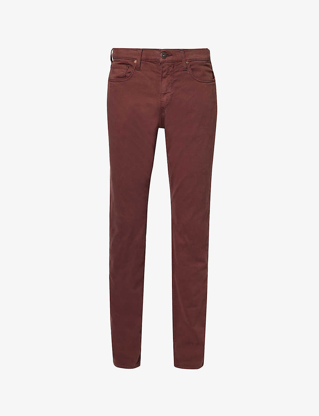 Shop Paige Federal Straight-leg Mid-rise Recycled Stretch-denim Jeans In Deep Aubergine