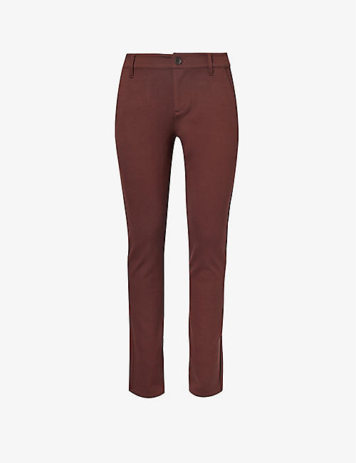 PAIGE: Stafford slim-fit straight-leg stretch-woven blend trousers