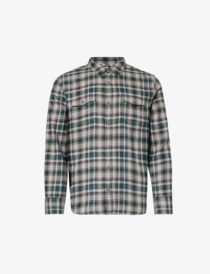 Shop Paige Men's Jasper Hills Everet Plaid Relaxed-fit Cotton-blend Shirt