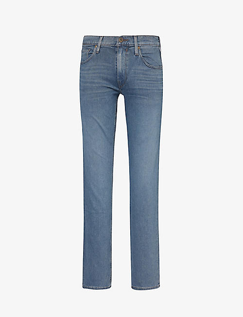 PAIGE: Federal straight-leg mid-rise stretch-woven jeans