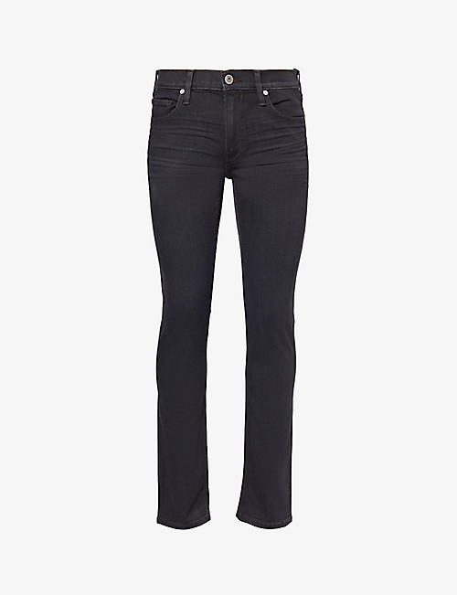 PAIGE: Lennox mid-rise straight-leg stretch-denim jeans