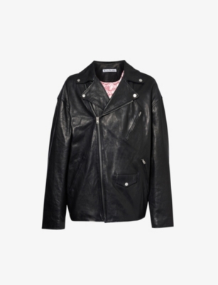 Acne Studios Black Lamb Leather Jacket In Black