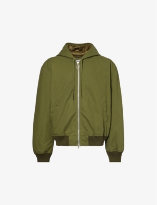 ACNE STUDIOS: Padded relaxed-fit cotton-canvas hooded bomber jacket