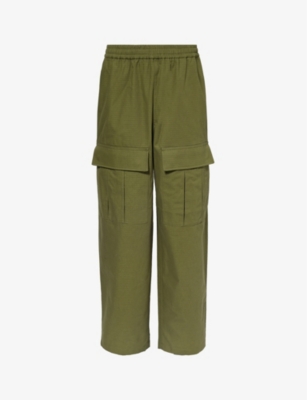 ACNE STUDIOS: Prudento flap-pocket relaxed-fit wide-leg cotton trousers