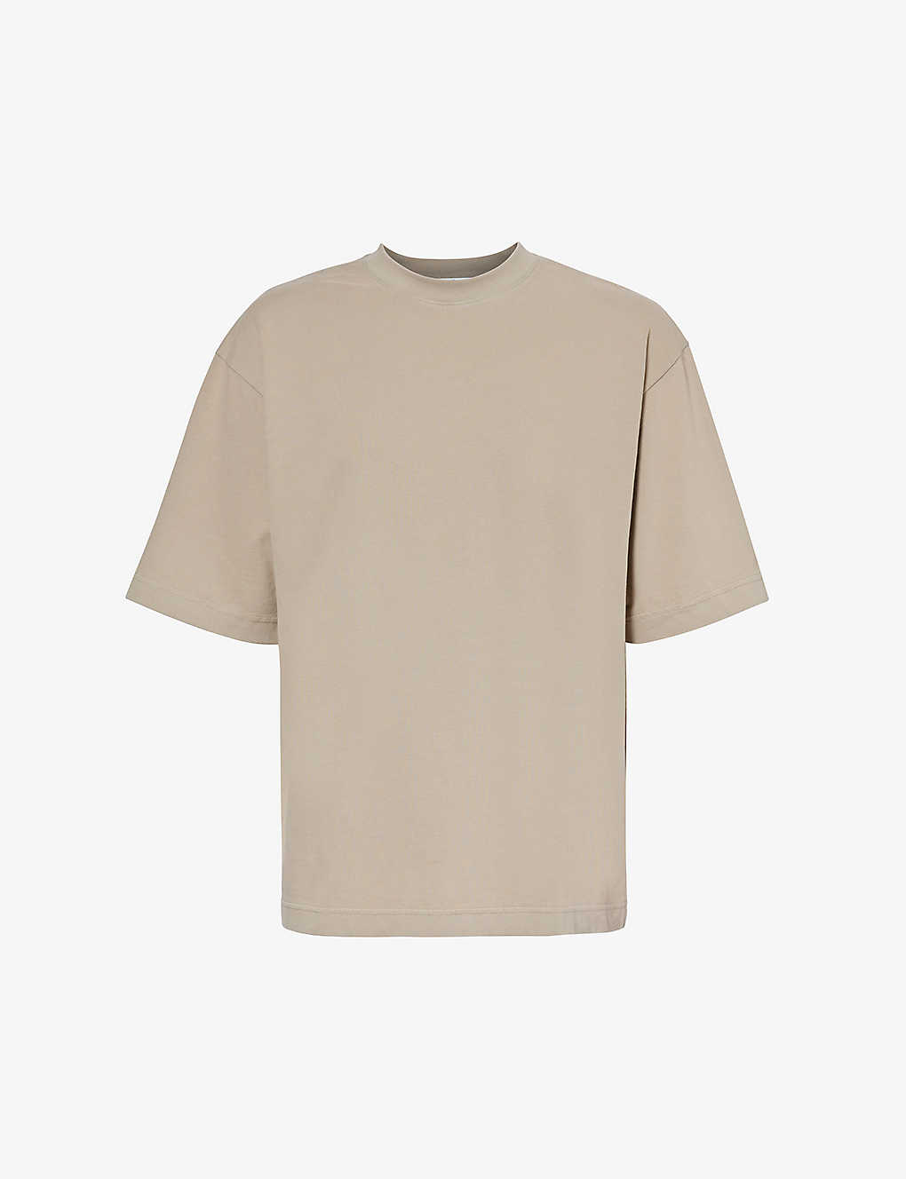 Shop Acne Studios Men's Concrete Grey Extorr Logo-appliqué Cotton-jersey T-shirt