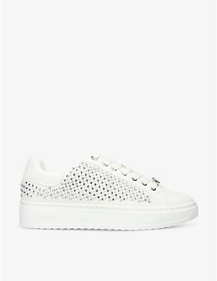 CARVELA: Dream Jewel crystal-embellished woven low-top trainers