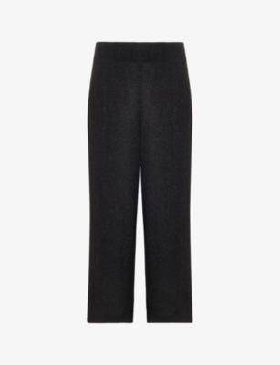 WHISTLES: Eva Sparkle wide-leg cropped high-rise stretch-woven trousers