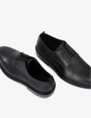 The Kooples Mens Black Metal-embellished Leather Shoes In Black