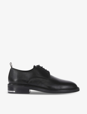 The Kooples Mens Black Metal-embellished Leather Shoes