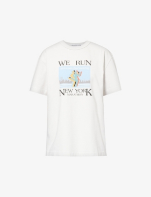 ALEXANDER WANG: Marathon graphic-print cotton-jersey T-shirt