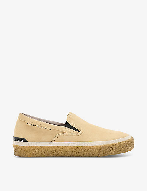 ALLSAINTS: Navaho cow-leather slip-on trainers