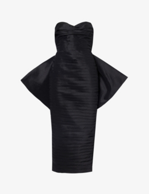 Shop Rachel Gilbert Marji Strapless Stretch-woven Blend In Black