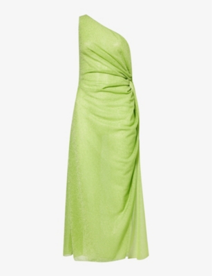 OSEREE: Lumiere metallic woven midi dress