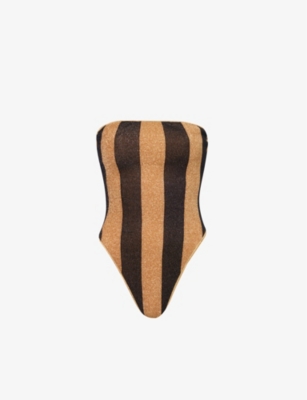 OSEREE: Lumiere stripe-pattern swimsuit