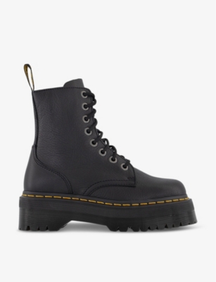 Shop Dr. Martens' Dr. Martens Women's Black Pisa Jadon Iii Platform-sole Lace-up Leather Boots