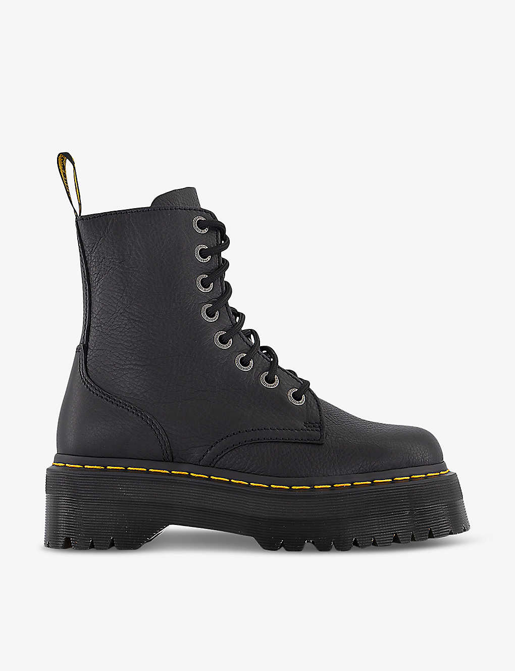 Shop Dr. Martens' Jadon Iii Platform-sole Lace-up Leather Boots In Black Pisa