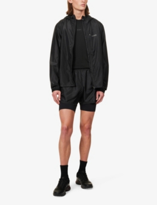 Shop Bjorn Borg Men's Black Beauty Layered Brand-print Regular-fit Recycled Polyester Shorts