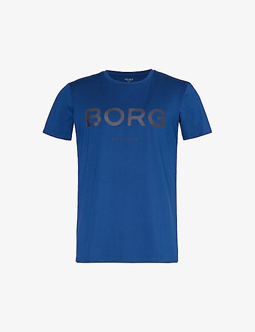 BJORN BORG: Essential Active logo-print stretch recycled-polyester T-shirt