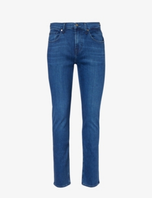 7 FOR ALL MANKIND: Slimmy Luxe slim-fit straight-leg stretch organic-denim jeans