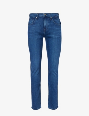 7 FOR ALL MANKIND：Slimmy Luxe 修身版型直筒弹力有机牛仔裤