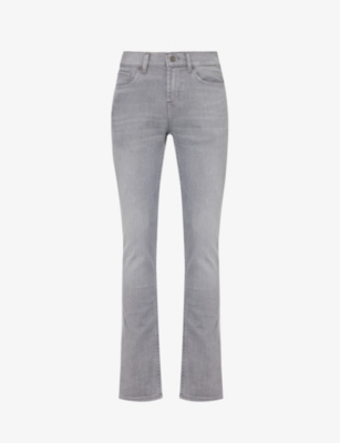 Shop 7 For All Mankind Men's Grey Slimmy Advance Tapered-leg Slim-fit Stretch-denim Jeans