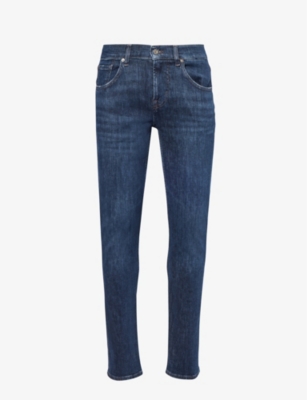 7 FOR ALL MANKIND: Slimmy Tapered slim-fit mid-rise stretch-denim jeans