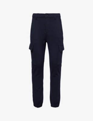 7 FOR ALL MANKIND: Jogger Chino drawstring-waist tapered-leg regular-fit cotton-blend trousers