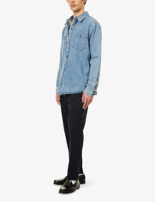 Jogger Chino drawstring-waist tapered-leg regular-fit cotton-blend trousers