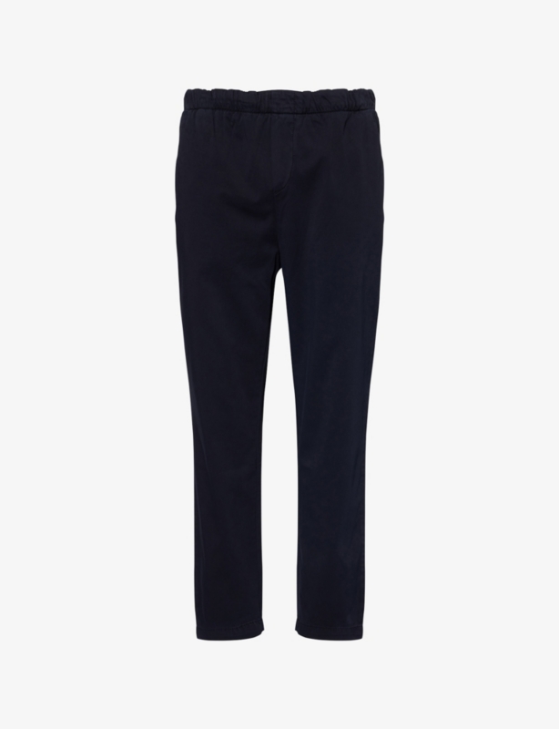 Jogger Chino drawstring-waist tapered-leg regular-fit cotton-blend trousers
