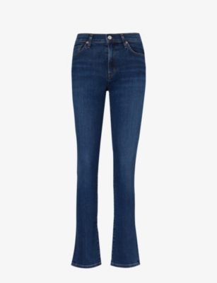 Shop Citizens Of Humanity Women's Evermore Skyla Slim-fit Straight-leg Mid-rise Denim-blend Jeans