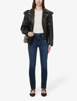 Sloane Tapered-Leg High-Rise Denim Jeans