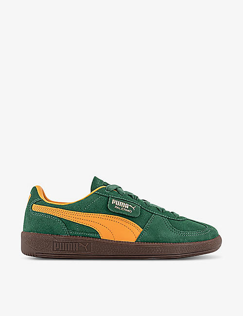 PUMA: Palermo logo-tab suede low-top trainers