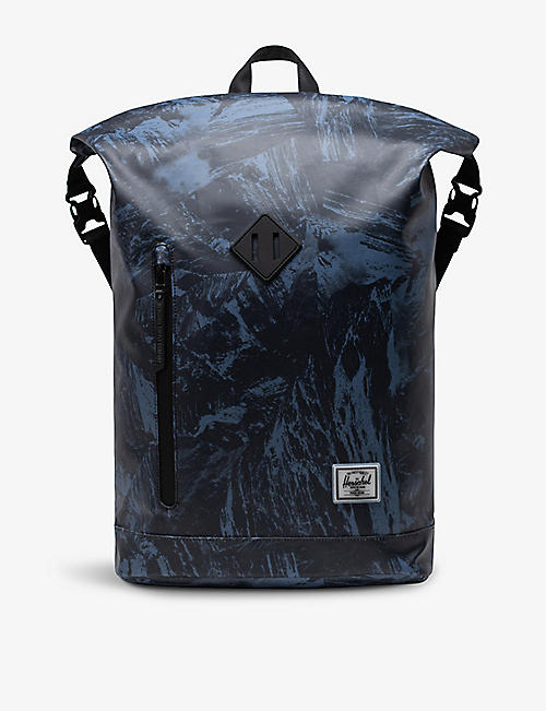 HERSCHEL SUPPLY CO: Roll Top abstract-print recycled-polyester backpack