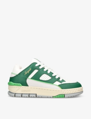 Shop Axel Arigato Women's Green Oth Area Lo Branded Leather-blend Low-top Trainers