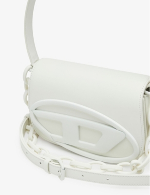 DIESEL: 1DR XS logo-plaque rubberised leather shoulder bag