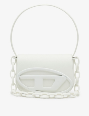 DIESEL: 1DR XS logo-plaque rubberised leather shoulder bag