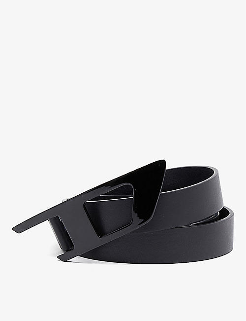 DIESEL: D-logo leather belt