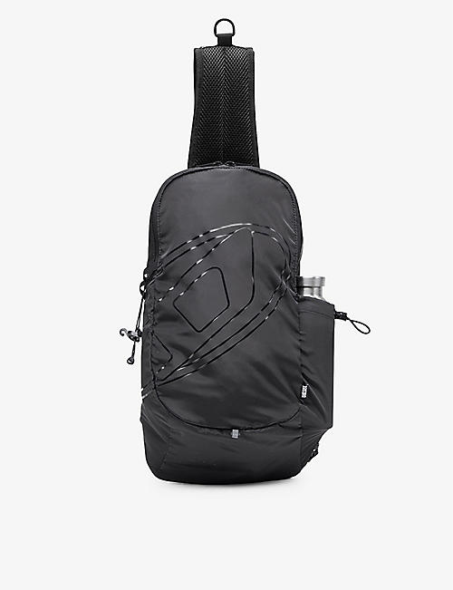 DIESEL: Drape Sling logo-print woven backpack