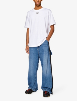 DIESEL: T-Just-Od logo-plaque cotton-jersey T-shirt
