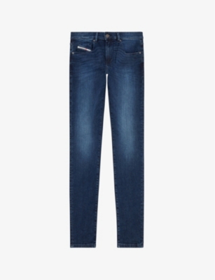 DIESEL: 2019 D-Strukt faded-wash slim-leg stretch-denim jeans