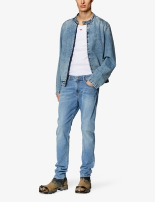 DIESEL: 1979 Sleenker faded-wash slim-leg stretch-denim jeans