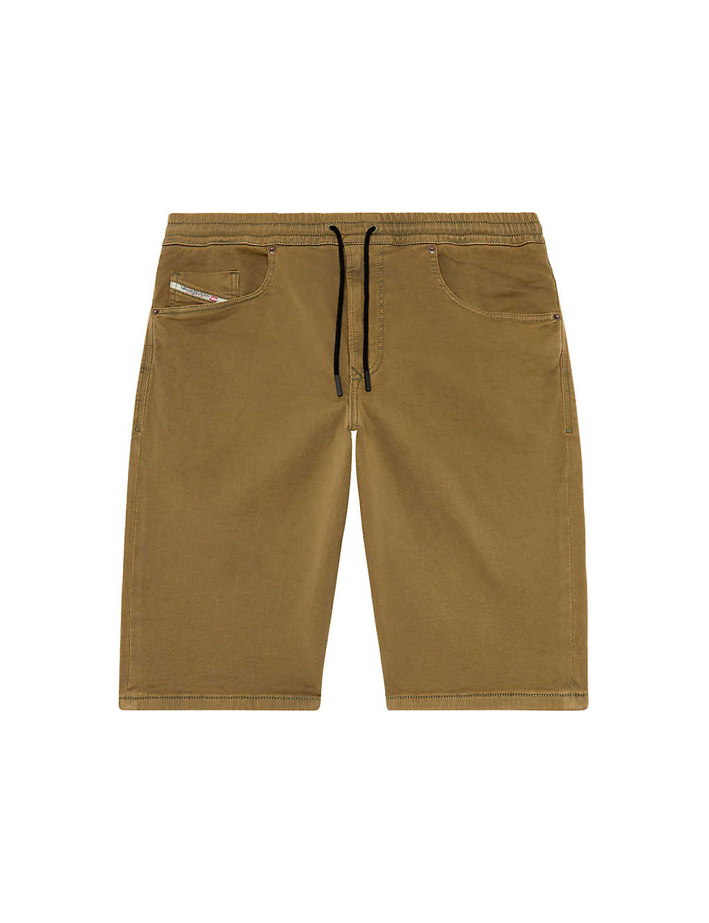 Diesel Mens 58q 2033 Krooley Elasticated-waist Stretch-cotton Shorts In Green