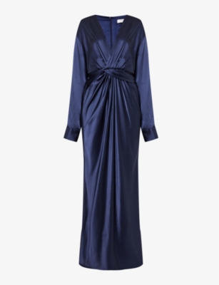 CHRISTOPHER ESBER: Triquetra twisted-panel silk maxi dress