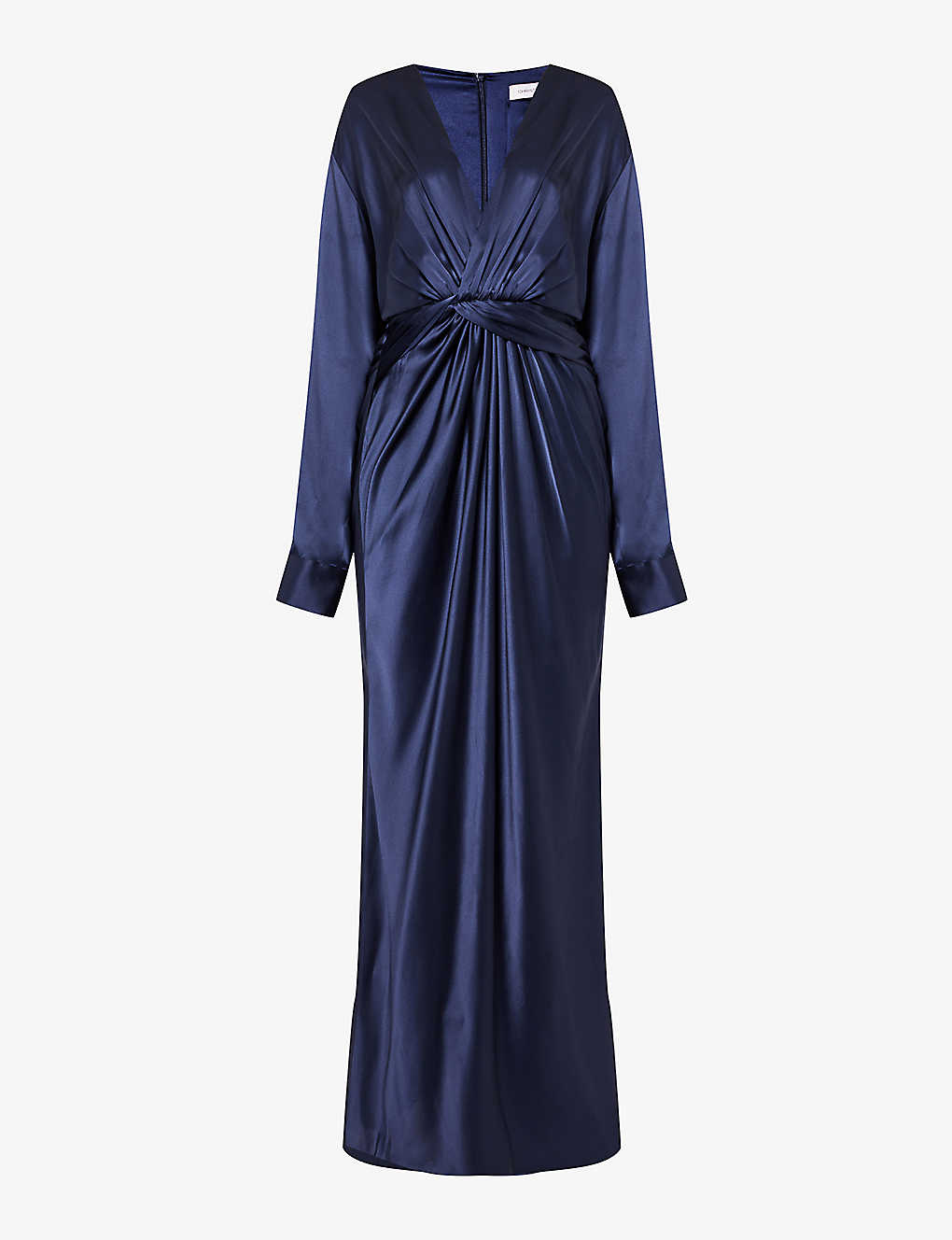 Shop Christopher Esber Women's Ink Triquetra Twisted-panel Silk Maxi Dress