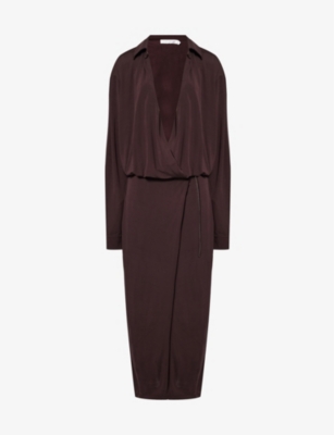 Shop Christopher Esber Regular-fit Belted Maxi Dress In Cacao