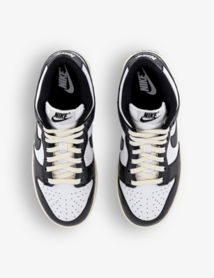 Shop Nike Mens White Black Coconut Milk Dunk Low Brand-embellished Leather Low-top Trainers