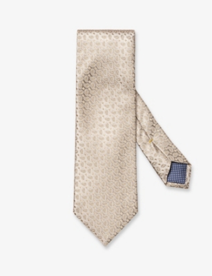 ETON: Micro Paisley graphic-pattern silk tie