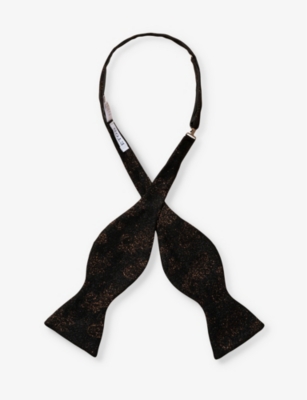 Shop Eton Men's Black Self-tie Silk Bow Tie