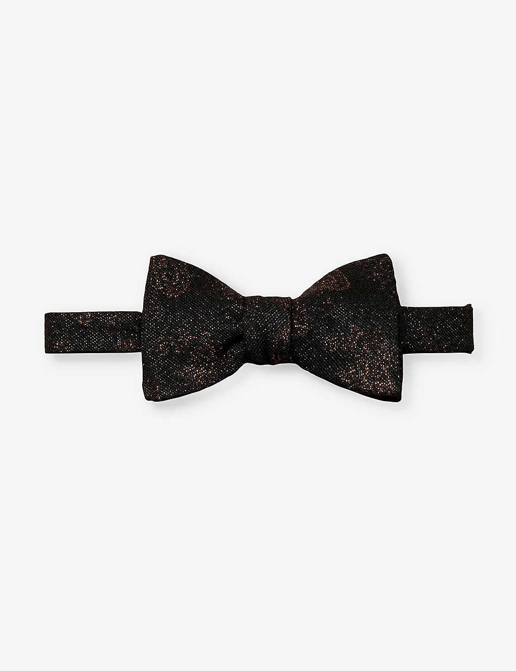 Eton Mens Black Self-tie Silk Bow Tie